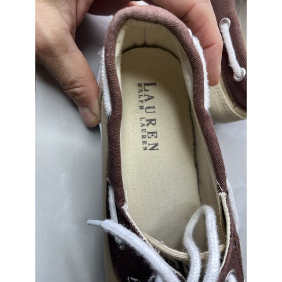 Ralph Lauren breeana Beige Canvas Boat shoes Loafers  sz 8.5 B Sneakers Women main image 5
